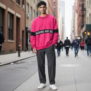 Machine Gun Kelly Crewneck Sweatshirt Pink XL Tickets To My Downfall MGK